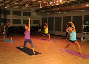 Hot Yoga in heated room